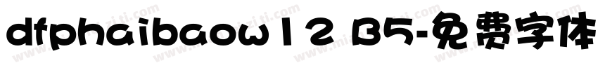 dfphaibaow12 B5字体转换
